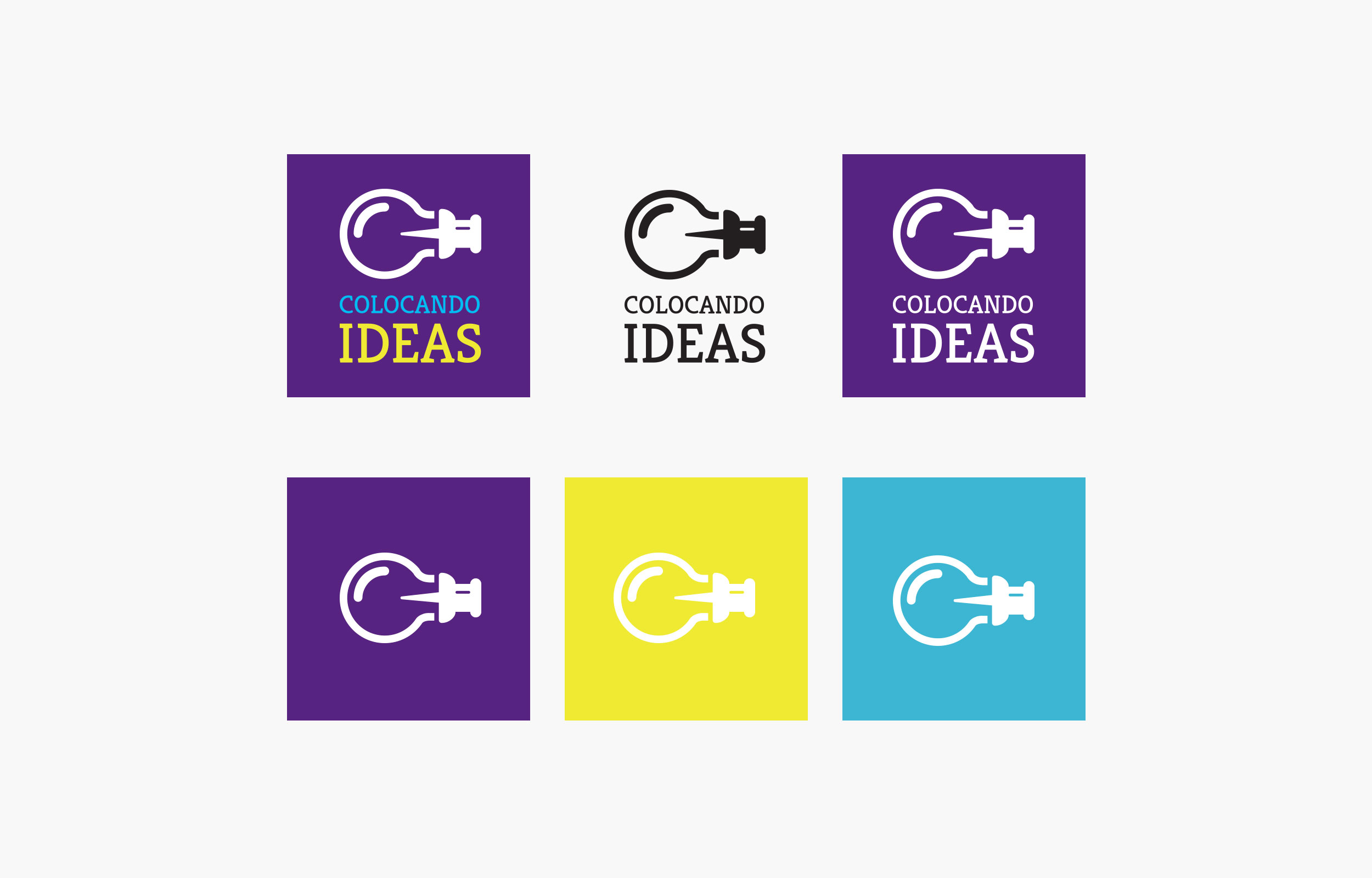 Diseño logotipo Colocando ideas, empresa de comunicación, México