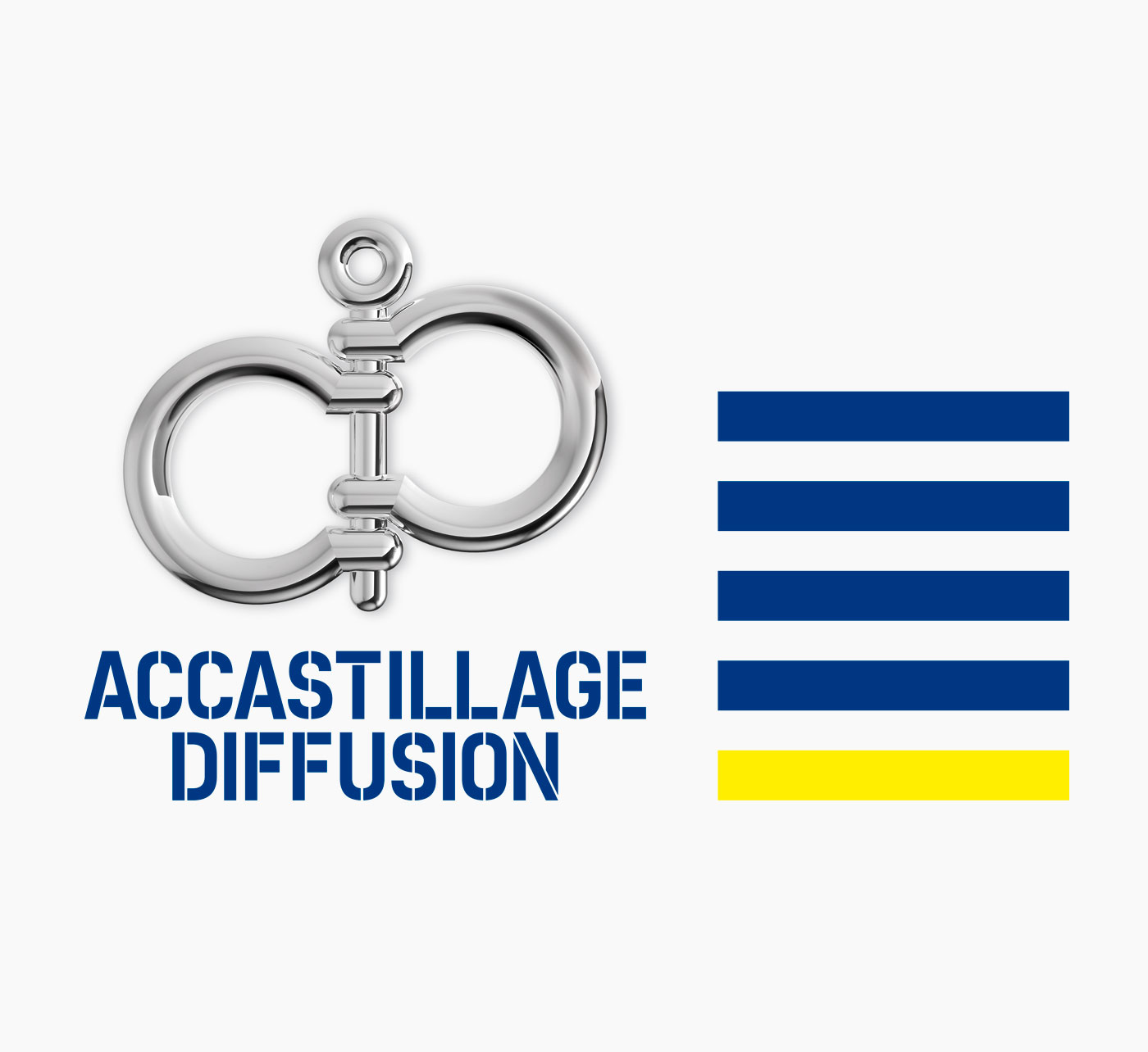 Accastillage Diffusion logo diseño de vinilo para cristales tienda Port Ginesta Barcelona